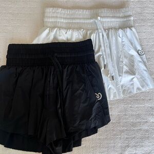 2 set high waisted athletic butterfly shorts